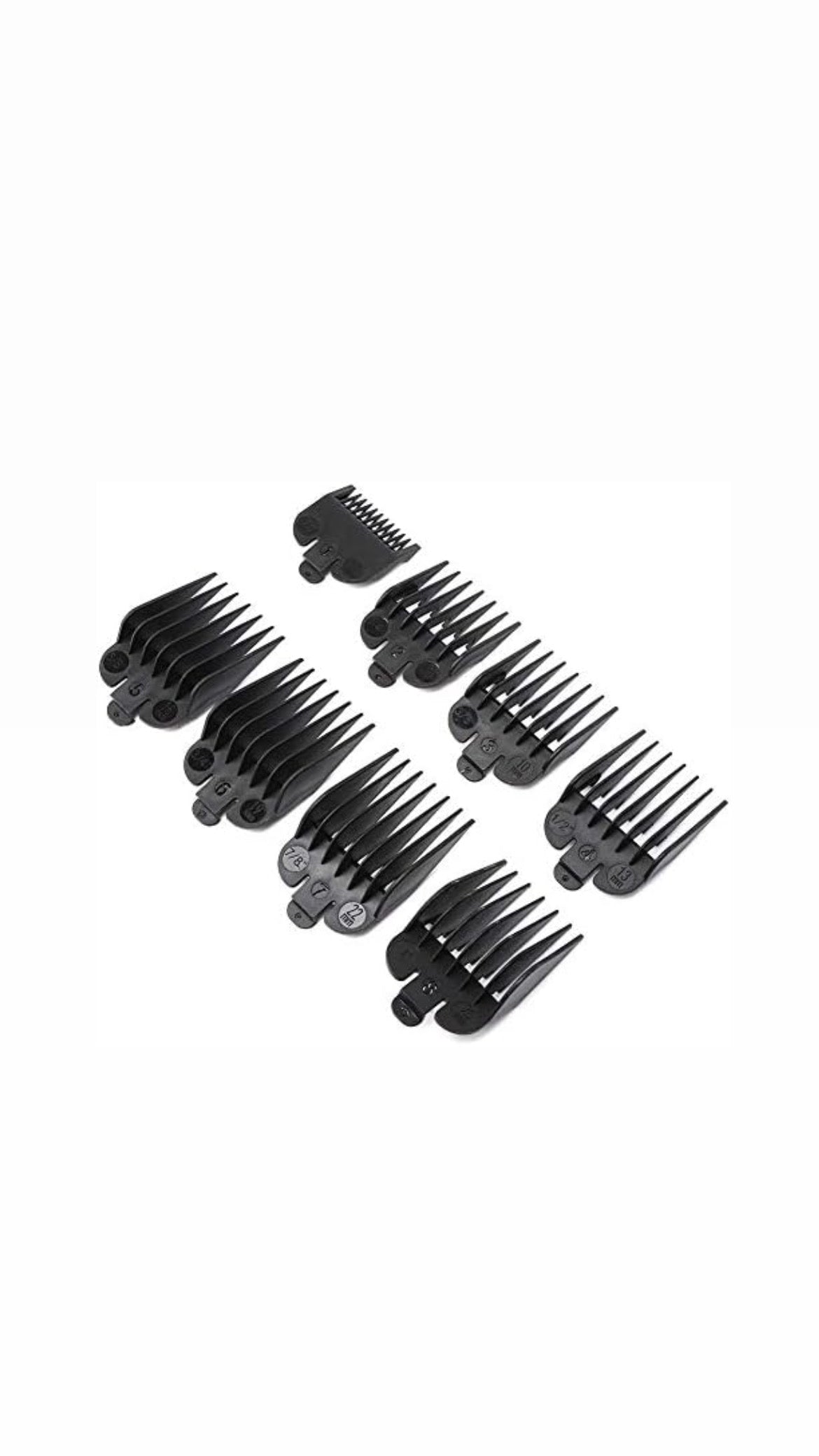 Wah plastic extension combs in several sizes